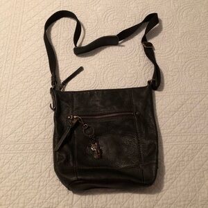 The Sak Sequoia crossbody hobo bag purse. Black.